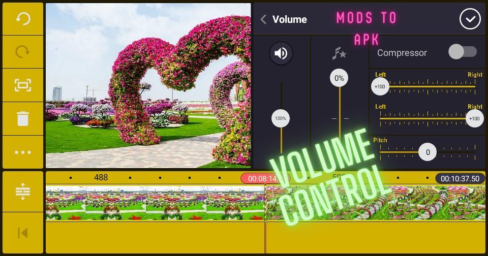 Volume Control Feature in Kinemaster Gold Apk