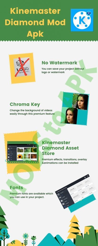 Infographics of Kinemaster Diamond Mod Apk