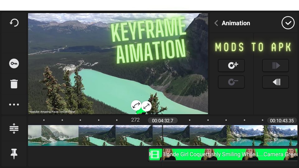 Keyframe Animation in Black Kinemaster Mod Apk
