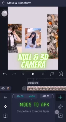 Null & 3D camera in Aligght Motion Mod Apk