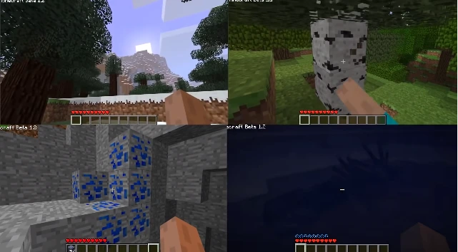 Different Biomes in Evolution of Minecraft