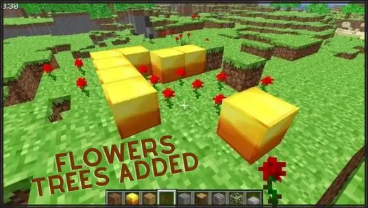 Evolution of Minecraft having Flowers and Trees